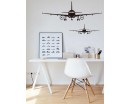 Airplane Vinyl Decals Silhouette Modern Wall Art Sticker